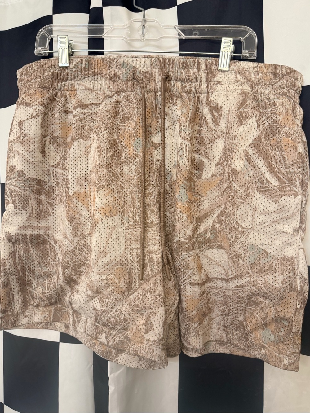 Abercrombie & Fitch Beige Camo Mesh Athletic Shorts